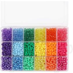 Rainbow Tassel Beads with Storage Box 2300pcs