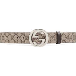 Gucci GG Supreme Leather Belt - Neutrals