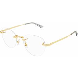 Montblanc MB0268O Asian Fit 001 Gold Size (Frame Only) Blue Light Block Available