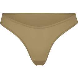 SKIMS Fits Everybody Dipped Front Thong - Khaki