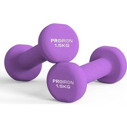 Proiron Dumbbells Training Neoprene Dumbbell Weights 2 x 1.5kg