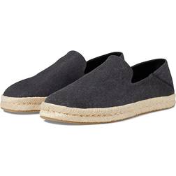 Toms Herren Slipper Schuhe Santiago Espadrille Canvas Freizeit Elegant Slip-Ons Uni Santiago schwarz-grau Canvas