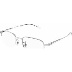 Montblanc MB0220OA Asian Fit 001 Silver Size (Frame Only) Blue Light Block Available