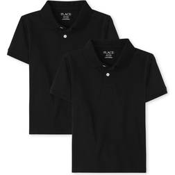 The Children's Place Kid's Uniform Pique Polo 2-pack - Black (3010377-01)