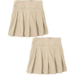 The Children's Place Kid's Uniform Stretch Pleated Skort 2-pack - Sandy (3011218_142)