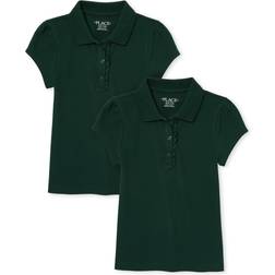 The Children's Place Girl's Uniform Ruffle Pique Polo 2-pack - Spruceshad