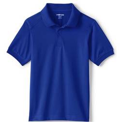 Lands' End Kid's School Uniform Short Sleeve Rapid Dry Polo Shirt - Cobalt