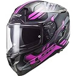 LS2 Integralhelm motorrad Challenger Spin titanium fluo pink