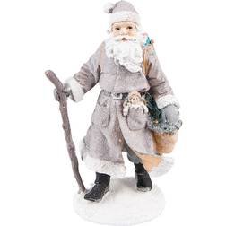 Clayre & Eef Santa Claus Grey&Brown Julpynt 21cm