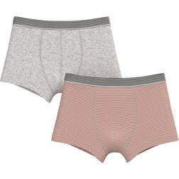 Petit Bateau Melange Boxer Shorts 2-pack - Grey/Red