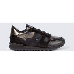 Valentino Garavani Sneakers Rockrunner mit Veloursleder Schwarz