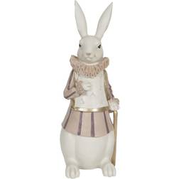 Clayre & Eef Rabbit White&Pink Prydnadsfigur 27cm