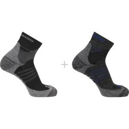 Salomon X Ultra Access Quarter Sock 2-Pack, Anthracite Black