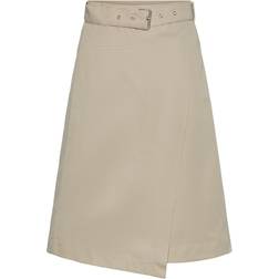Pieces Pcjenni Midikjol Beige