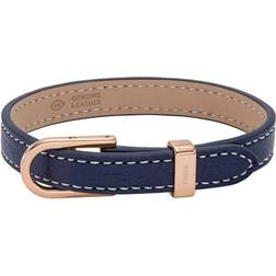 Fossil Damen Armband "JF04513791, Leder/Edelstahl, blau