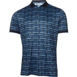 Calvin Klein Signature Moisture Wicking Recycled Golf Polo Shirt - Navy/Boy Blue