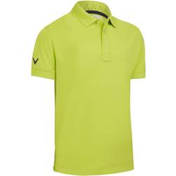 Callaway SOLID RIBBED Halbarm Polo lime