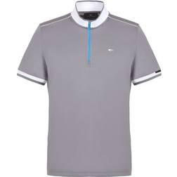 Daniel Springs Daniel Springs zip shirt Halbarm Polo hellgrau