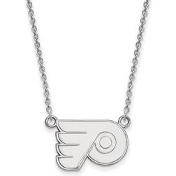 LogoArt Sterling Silver NHL Philadelphia Flyers Necklace, 18in instock N22660