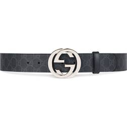 Gucci GG Supreme Belt with Buckle - Black/Grey