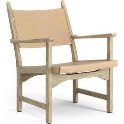Swedese Caryngo Natural Lacquered Oak/Leather Fåtölj 77cm