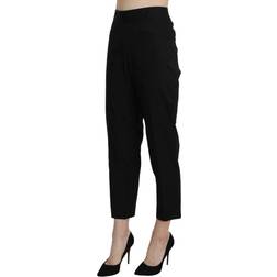 BENCIVENGA Black High Waist Straight Cropped Dress Pants IT44