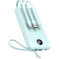 Power Bank with Built-in Cables 20000mAh USB C Portable Charger