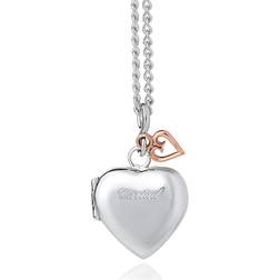 Clogau Cariad Heart Locket - Silver/Rose Gold