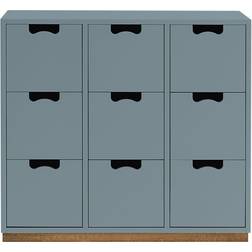 Asplund Snow B3 Bureau Nordic Blue Kommode 90x84cm