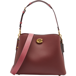 Coach Willow Shoulder Bag In Colorblock - Wine