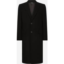 Dolce & Gabbana Einreihiger Wollmantel Schwarz