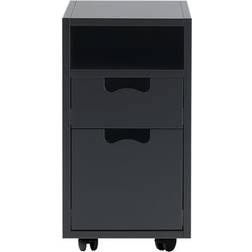 Asplund Snow G3 Bedside Table Char Grey Förvaringsskåp 31.3x59.3cm