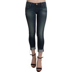 ACHT Blue Washed Low Waist Skinny Cropped Denim pant