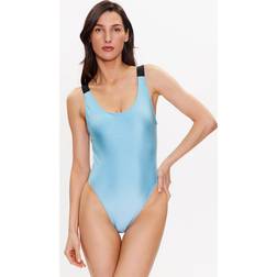 Calvin Klein Scoop Back One Piece Swimsuit - Blue