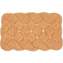 Nicola Spring Natural Coir Knotted Door Mat 68cm Brown