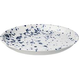 IKEA SILVERSIDA Serveringsfat, mönstrad/blå Uppläggningsfat 34cm