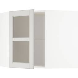 IKEA Metod Lerh light gray Vitrinskåp 171.5x60cm