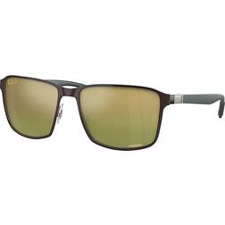 Ray-Ban RB3721CH 188/6O On Gunmetal Polarized \Green/Gold\