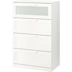 IKEA Brimnes White/Frosted Glass Byrå 78x124cm
