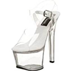 Pleaser Dam Sky-308 platå Transparent Transparent Clr Clr