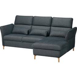 IKEA Fammarp Black/Grey Sofa 274cm 3-Sitzer
