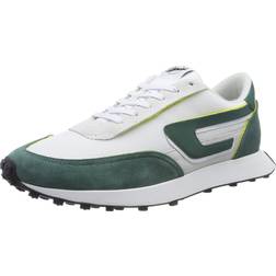 Diesel Man Sneakers Dark green Bovine leather, Polyester Green