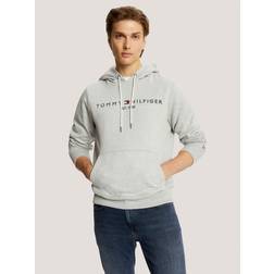 Tommy Hilfiger Men's Embroidered Logo Hoodie Grey Grey Heather