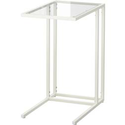 IKEA VITTSJÖ Laptopställ, vit, glas, 35x65 cm