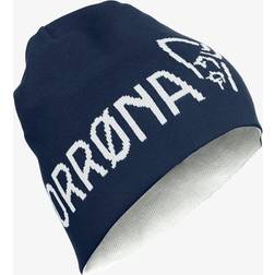 Norrøna Norröna /29 Thin Logo Beanie Indigo Night/Whisper White