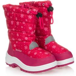 Playshoes Fodrade vinterstövlar med innerfoder unisex barn Snöskor, Pink Schneeflocken, 22/23