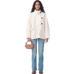 Ganni Off-White Dropped Shoulder Jacket 135 Egret DK