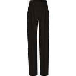 Dolce & Gabbana Tailored shantung silk and cotton pants