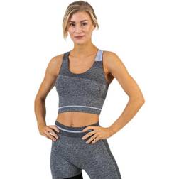 BLACC Halley Seamless Bra Black/Grey, Female, Tøj, Sports-bh, Løb, Sort/Grå