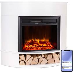 Klarstein Loloru Electric Fireplace Fan Heater 900/1800W Weekly Timer Remote Control